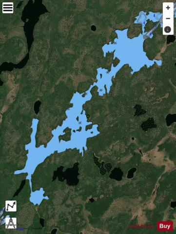 Grew Lake depth contour Map - i-Boating App - Satellite