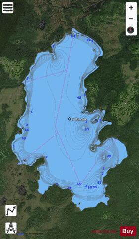 Buck Lake depth contour Map - i-Boating App - Satellite
