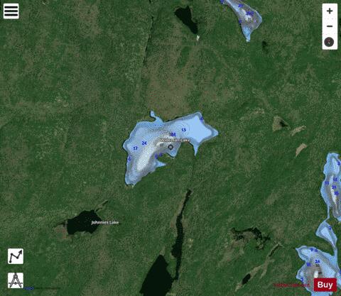 Wideman Lake depth contour Map - i-Boating App - Satellite