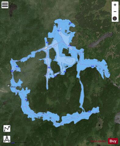 Bilkey Lake depth contour Map - i-Boating App - Satellite