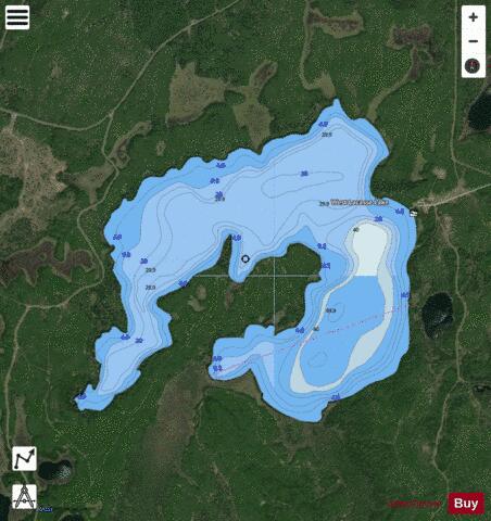 West Lacasse Lake depth contour Map - i-Boating App - Satellite