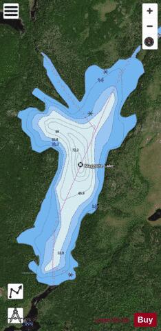 Maggotte Lake depth contour Map - i-Boating App - Satellite