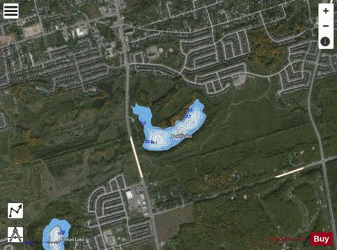 Bond Lake depth contour Map - i-Boating App - Satellite