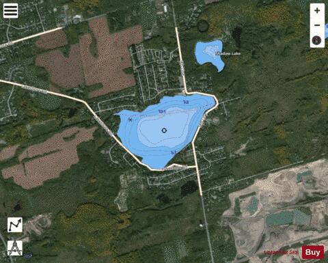 Musselman Lake depth contour Map - i-Boating App - Satellite