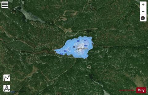 Lineus Lake depth contour Map - i-Boating App - Satellite