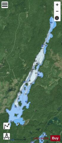 Muskasenda Lake depth contour Map - i-Boating App - Satellite