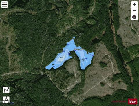 George Lake depth contour Map - i-Boating App - Satellite