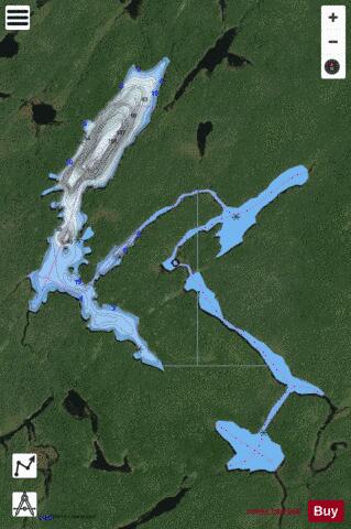 Ellen Lake depth contour Map - i-Boating App - Satellite