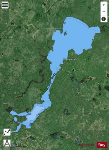 Nameigos Lake depth contour Map - i-Boating App - Satellite
