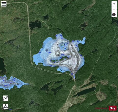 Lena Lake depth contour Map - i-Boating App - Satellite