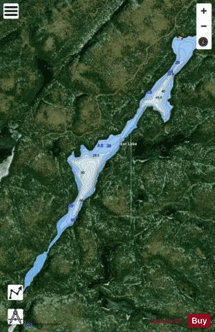 Ear Lake depth contour Map - i-Boating App - Satellite