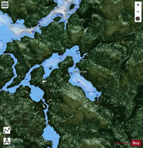 Wabigoon Lake depth contour Map - i-Boating App - Satellite