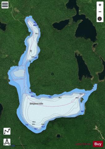 Kwagama Lake depth contour Map - i-Boating App - Satellite