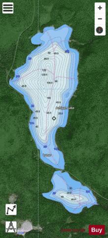 Achigan Lake depth contour Map - i-Boating App - Satellite