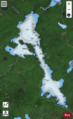 Brule Lake depth contour Map - i-Boating App - Satellite