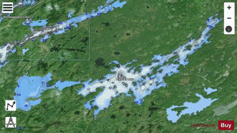 Big Gull Lake depth contour Map - i-Boating App - Satellite