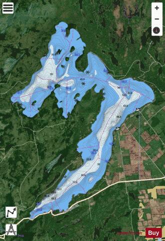 Wolfe Lake depth contour Map - i-Boating App - Satellite