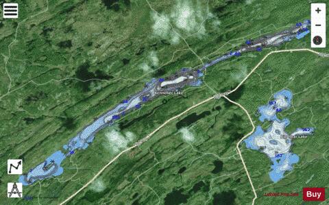 Kennebec Lake depth contour Map - i-Boating App - Satellite