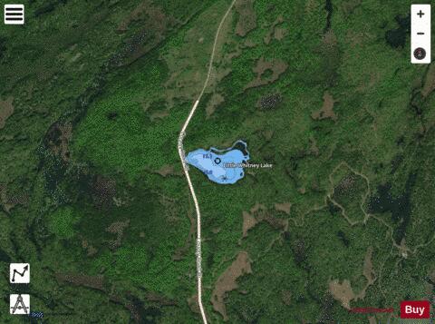 Little Whitney Lake depth contour Map - i-Boating App - Satellite