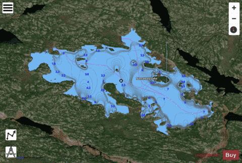 Narraway Lake depth contour Map - i-Boating App - Satellite