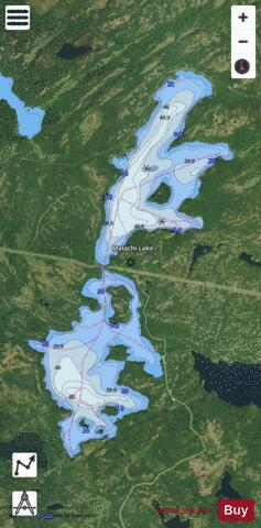 Malachi Lake depth contour Map - i-Boating App - Satellite