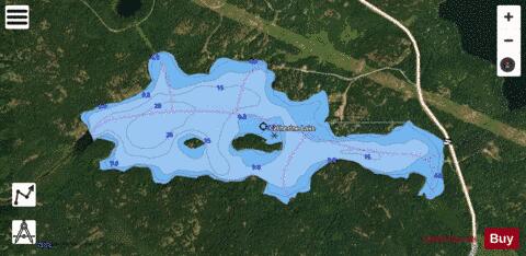 Catherine Lake depth contour Map - i-Boating App - Satellite