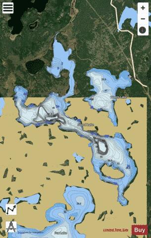Sword Lake depth contour Map - i-Boating App - Satellite