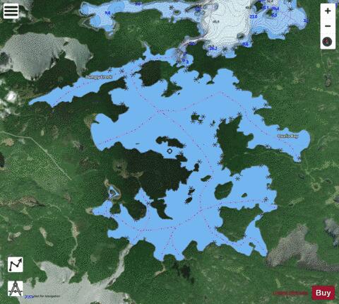 Ball Lake depth contour Map - i-Boating App - Satellite