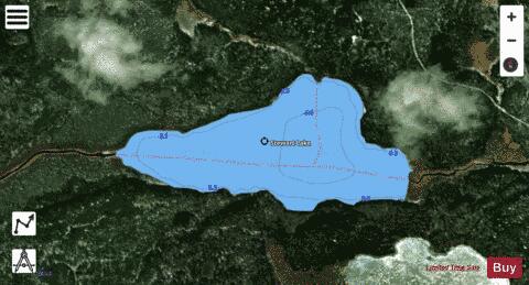 Stewart Lake depth contour Map - i-Boating App - Satellite