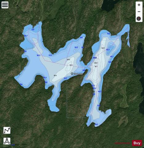 Flora Lake depth contour Map - i-Boating App - Satellite