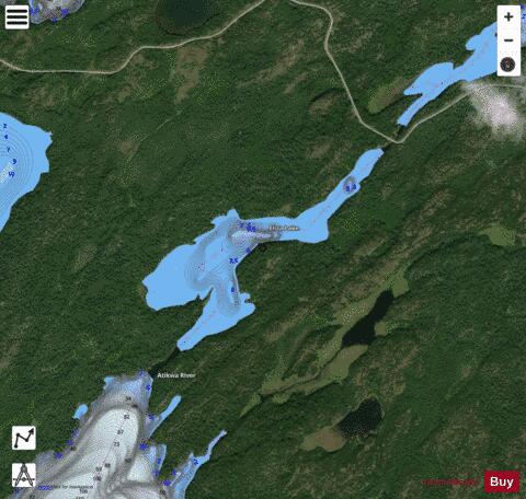 Eliza Lake depth contour Map - i-Boating App - Satellite