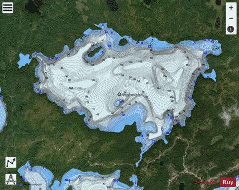 Isinglass Lake depth contour Map - i-Boating App - Satellite