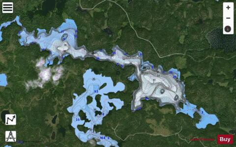 Denmark Lake depth contour Map - i-Boating App - Satellite