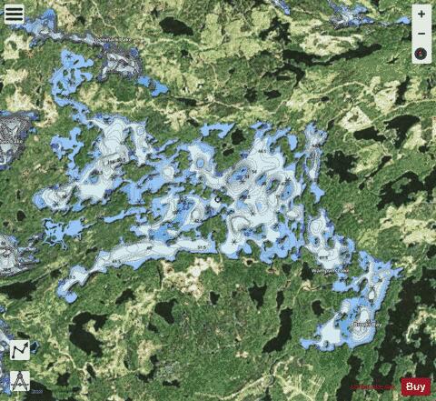 Rowan Lake depth contour Map - i-Boating App - Satellite