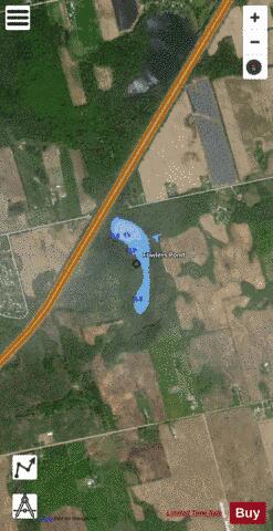 Fowlers Pond depth contour Map - i-Boating App - Satellite