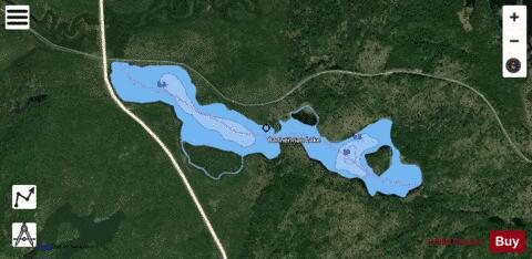 Bannerman Lake depth contour Map - i-Boating App - Satellite