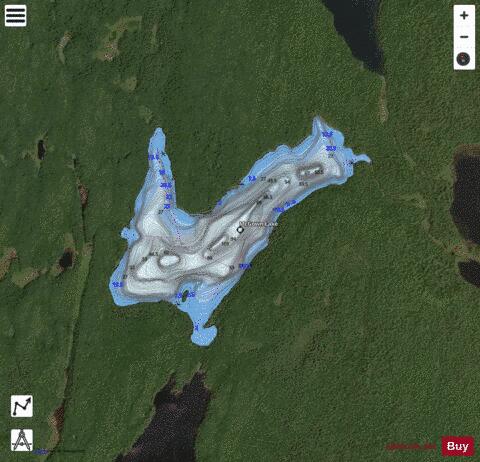 McGown Lake depth contour Map - i-Boating App - Satellite