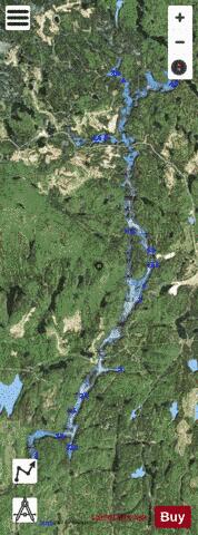 Mistinikon Lake depth contour Map - i-Boating App - Satellite