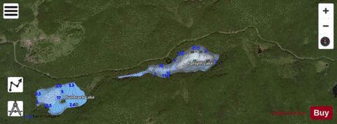 Forsyth Lake depth contour Map - i-Boating App - Satellite