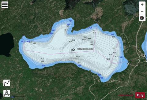 Little Gordon Lake depth contour Map - i-Boating App - Satellite