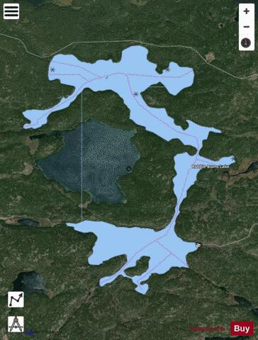 Robbie Burns Lake depth contour Map - i-Boating App - Satellite