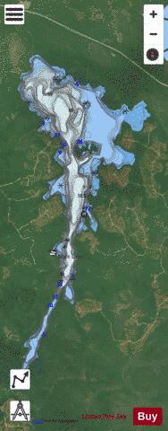 Dore Lake depth contour Map - i-Boating App - Satellite