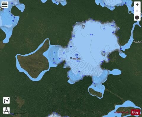 Mile Lake depth contour Map - i-Boating App - Satellite
