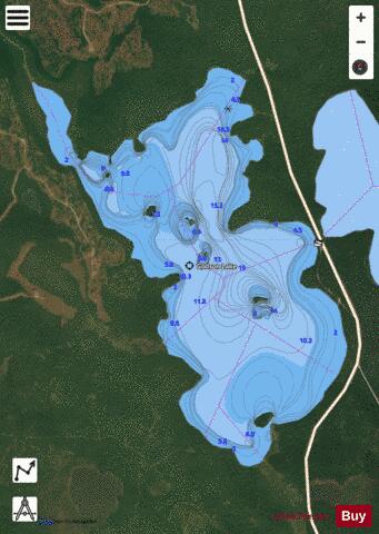 Godson Lake depth contour Map - i-Boating App - Satellite