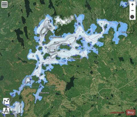 Loonhaunt Lake depth contour Map - i-Boating App - Satellite