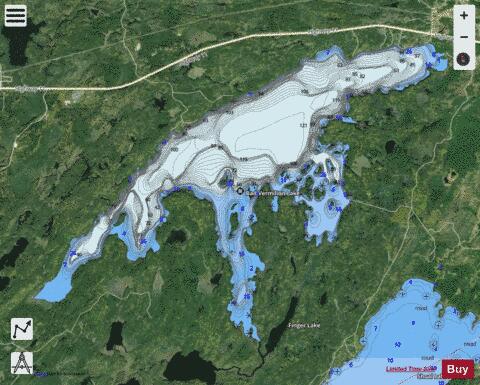 Bad Vermilion Lake depth contour Map - i-Boating App - Satellite