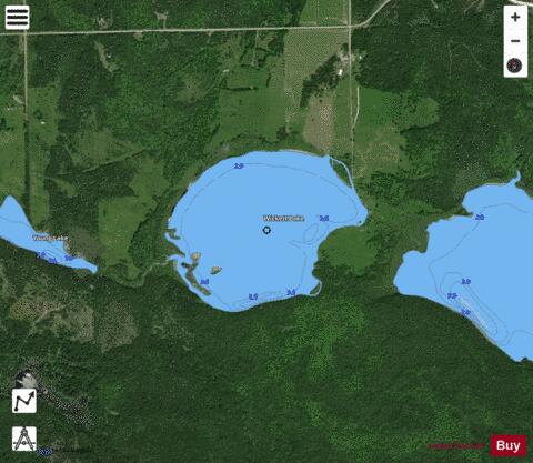 Wickett Lake depth contour Map - i-Boating App - Satellite