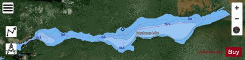 Deschamp Lake depth contour Map - i-Boating App - Satellite