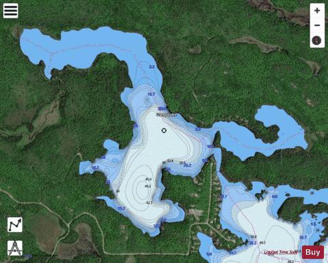 Lang Lake depth contour Map - i-Boating App - Satellite