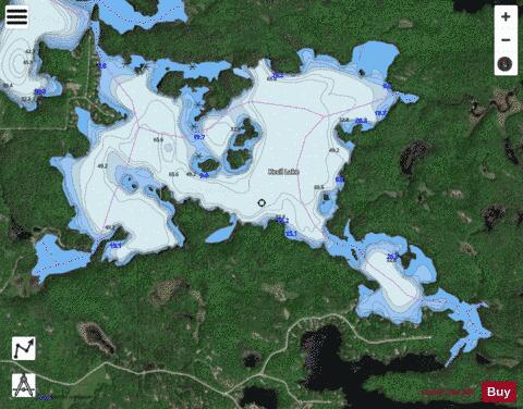 Kecil Lake depth contour Map - i-Boating App - Satellite